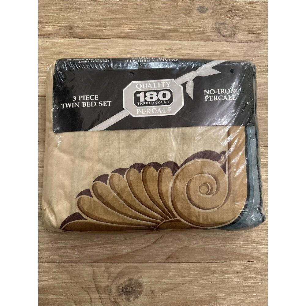 Vintage Royale Percale NO-IRON Cotton Blend 3 PCS Twin Sheet Set NEW
